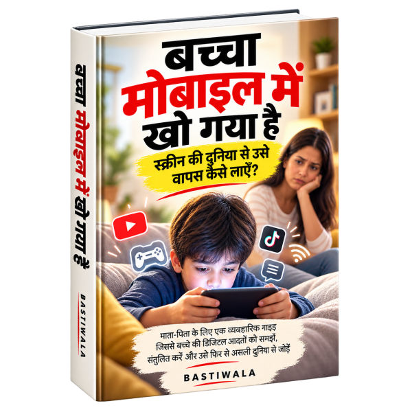 बच्चा मोबाइल में खो गया है